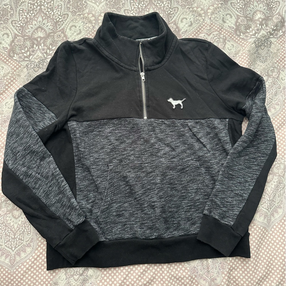 Victoria Secret Quarter Zip Grey